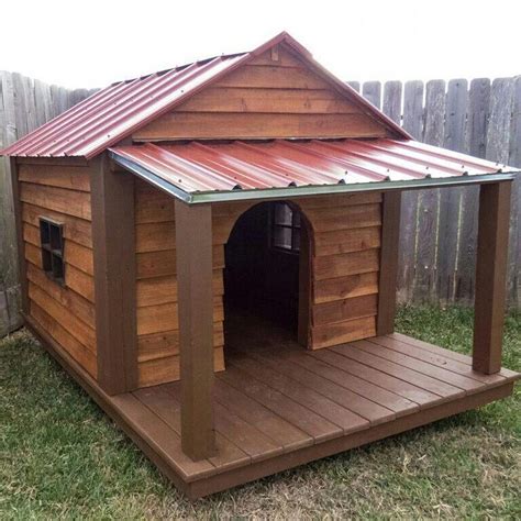 metal dog house shape|diy large dog house.